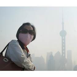 A smoggy view of Beijing.