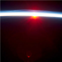 Earth's atmosphere from International Space Station