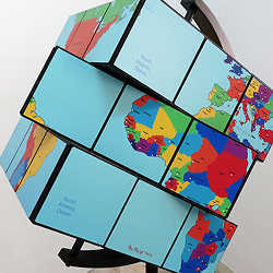 A Rubik's Cubed Earth.