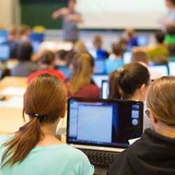 A computer science classroom.