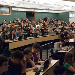 Students at the BattleSnake competition.