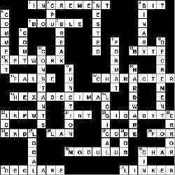 A Computer Science crossword puzzle.