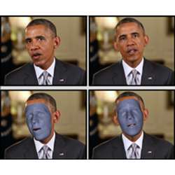 Creating facial models from standard video of U.S. President Barack Obama.