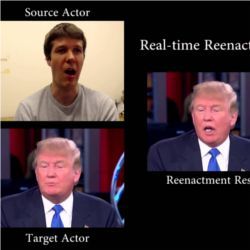 Real-time face capture and reenactment of RGB videos