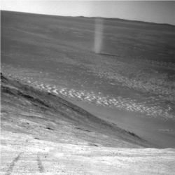 Martian dust devil from Opportunity rover