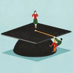 education gap, illustration