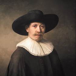 A new artwork based on 168,263 Rembrandt painting fragments.