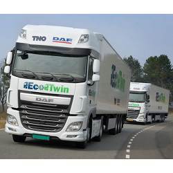 Trucks "platooning" across the Netherlands.