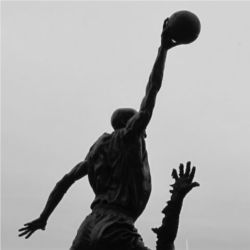 Sculpture of Michael Jordan, the basketball player