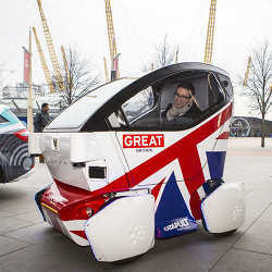 A driverless Lutz 'Pathfinder' Pod in the U.K.