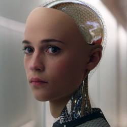 In the 2015 film Ex Machina, above, a young man assesses the human characteristics of a beautiful robot.