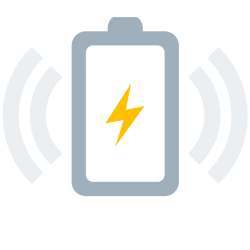 A wireless charging icon.