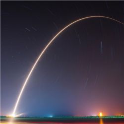 SpaceX Falcon 9 rocket launch with JCSAT-14 satellite