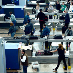 Airport security lines