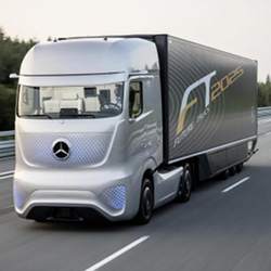 A Mercedes-Benz self-driving truck.