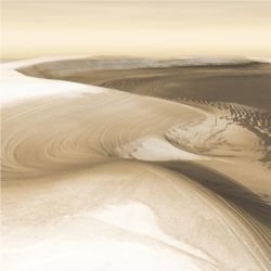 Mars polar cap simulation