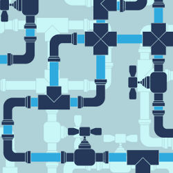 water pipes, illustration