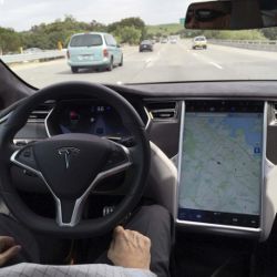 Tesla Model S in AutoPilot mode