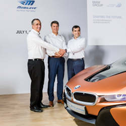 From left, Brian Krzanich of Intel, Harald Krger of BMW, and Amnon Shashua of Mobileye.