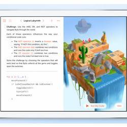 A screenshot from Apple's new Swift Playgrounds app.