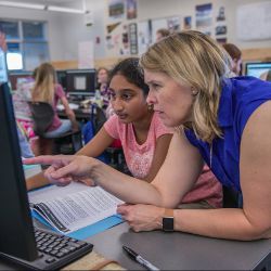 students at Delta High School hacker camp