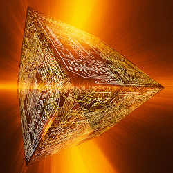 Artist's representation of quantum computing.