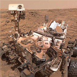 Curiosity rover on Mars