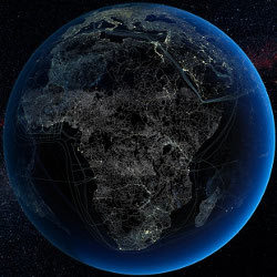 Africa at night