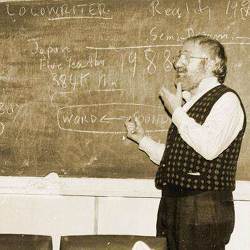 Seymour Papert lecturing on LOGO, computers, and education. 