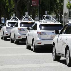 Part of Google's fleet of driverless cars.