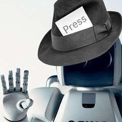 A robot reporter.