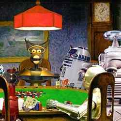 Robots playing poker.