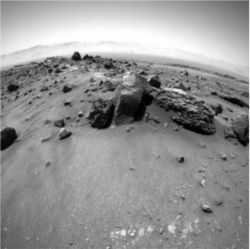 Curiosity view of Aeolis Mons, Mars