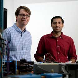 North Carolina State University researchers Brian Floyd (left) and Vikas Chauhan.