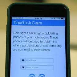 Screenshot of the TraffickCam app.