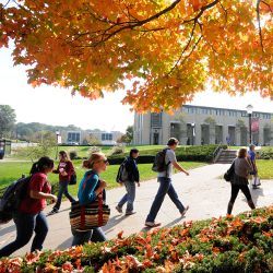 students on CMU campus