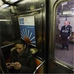 Subway, cellphone, police