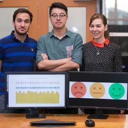 MIT's Fadel Adib, Mingmin Zhao, and Professor Dina Katabise