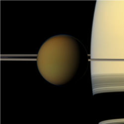 Titan, rings of Saturn