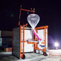  A Project Loon balloon being prepared for launch.