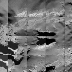 Comet landing site