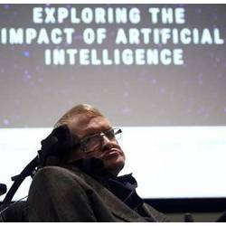 British theoretical physicist, cosmologist, and author Stephen Hawking. 
