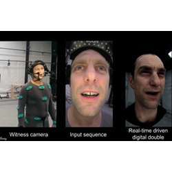 Real-time facial performance capture.