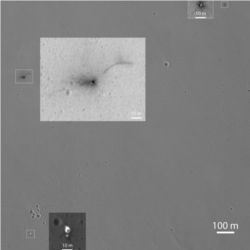 Schiaparelli lander impact on Mars