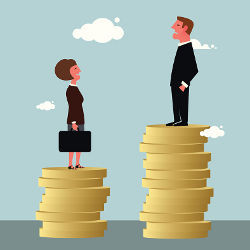 gender pay gap, illustration