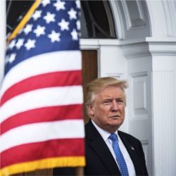 Trump, flag