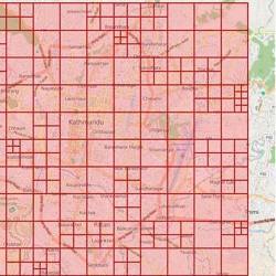 A grid cell overlay for disaster mapping 