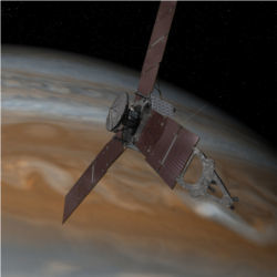 Juno spacecraft at Jupiter