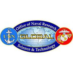 Logo of the U.S. Office of Naval Research Global.