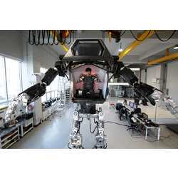 Testing a manned, walking robot in Gunpo, South Korea,